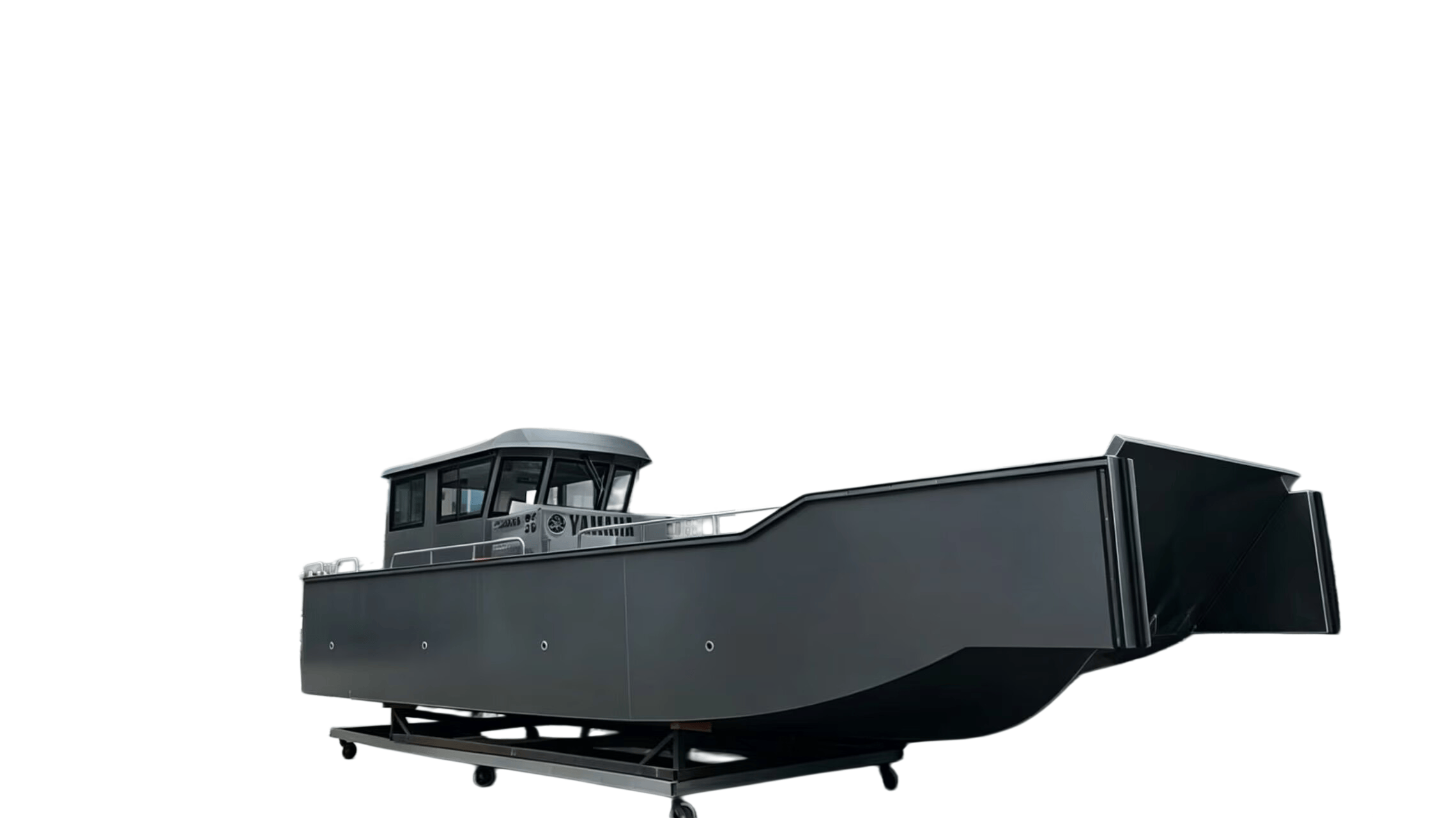 Péniche de débarquement en aluminium de 10 m avec nez poussoir en caoutchouc lourd