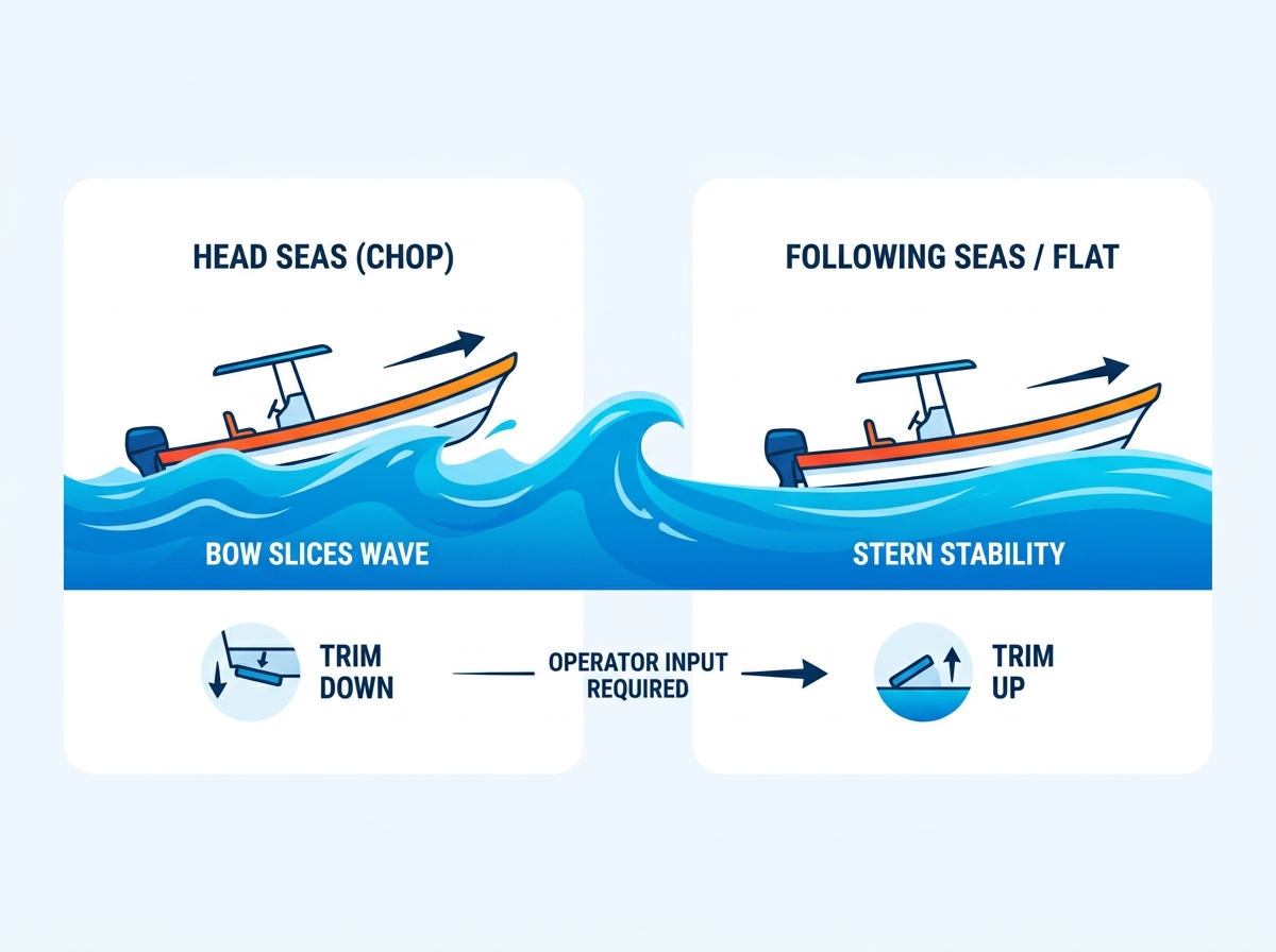 Bateau panga en fibre de verre naviguant dans des conditions de mer agit&eacute;es