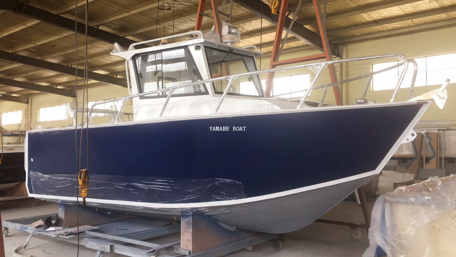 Console centrale pour bateau de pêche en aluminium