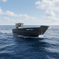 Bateau de débarquement en aluminium soudé de 33 pieds avec timonerie et banquettes longues repliables 