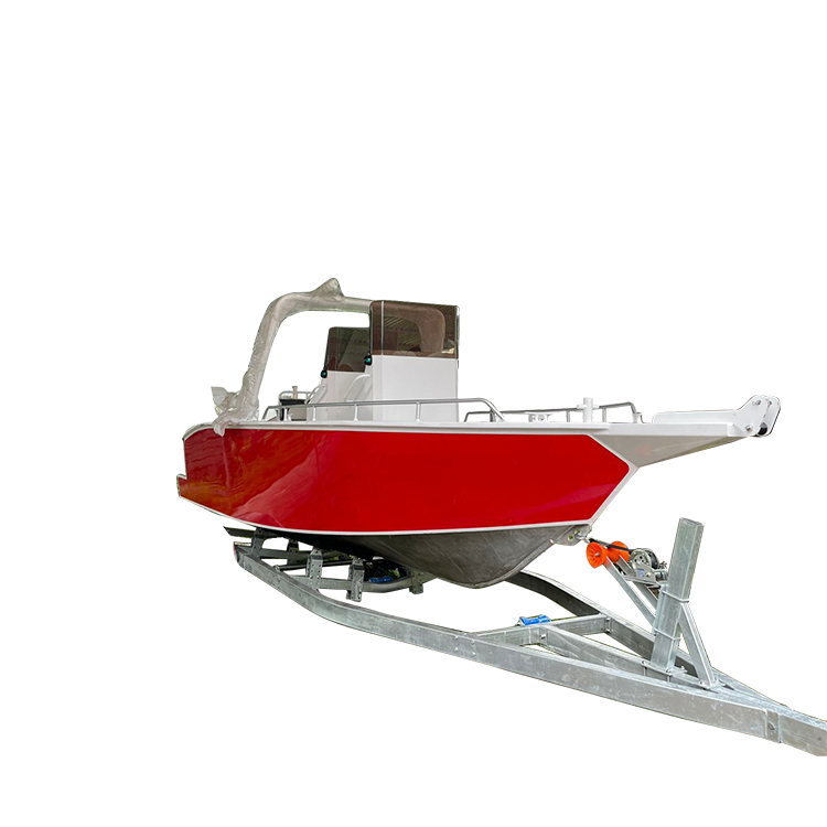 Bateau en aluminium pour eaux peu profondes à peinture durable