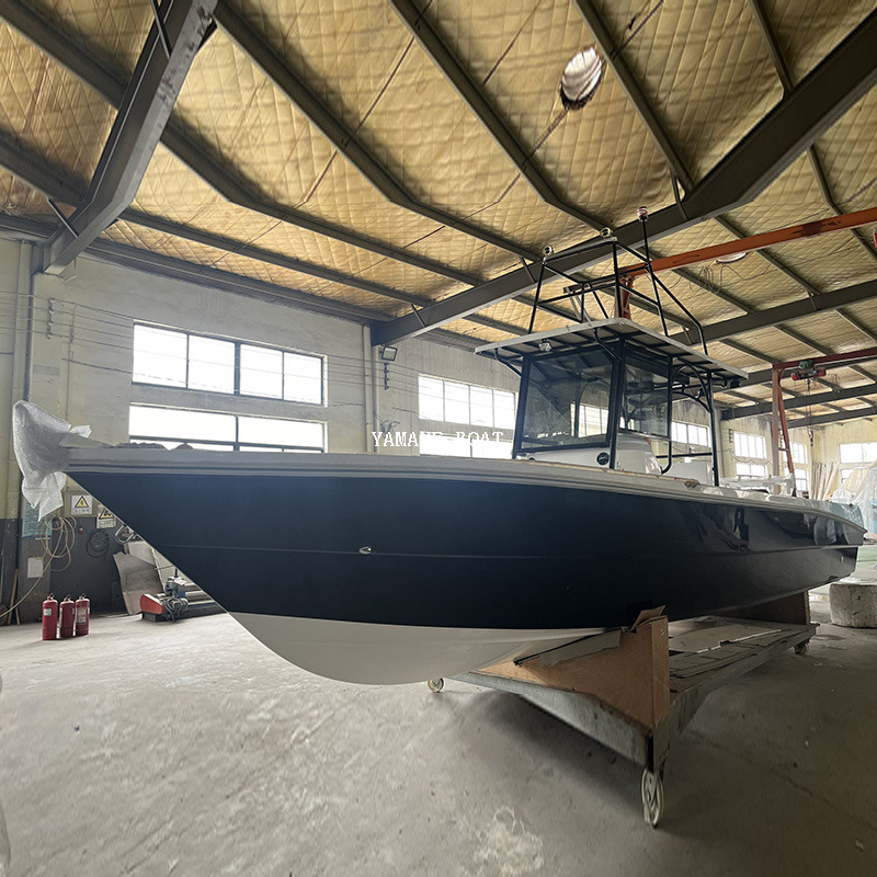 Bateau de pêche au thon de sport à console centrale en fibre de verre de 9,5 m