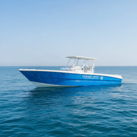Bateau de pêche sportive à console centrale en fibre de verre SG950B 9,5 m avec toit rigide 
