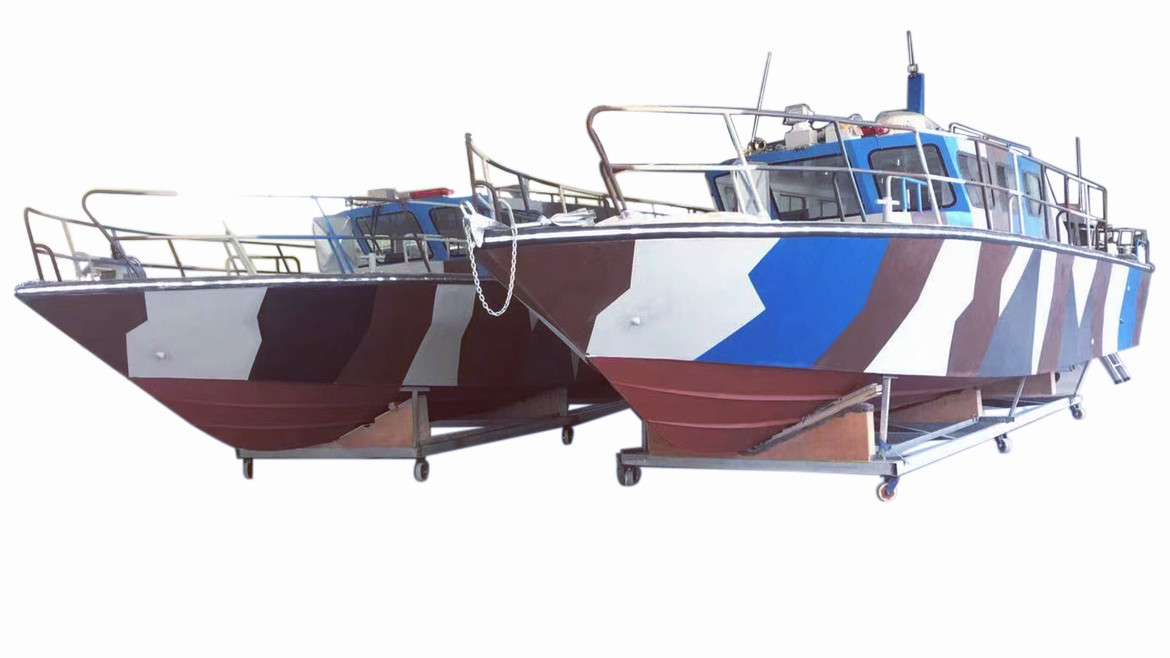 Bateau en aluminium de remorques de peinture antidérapantes durables