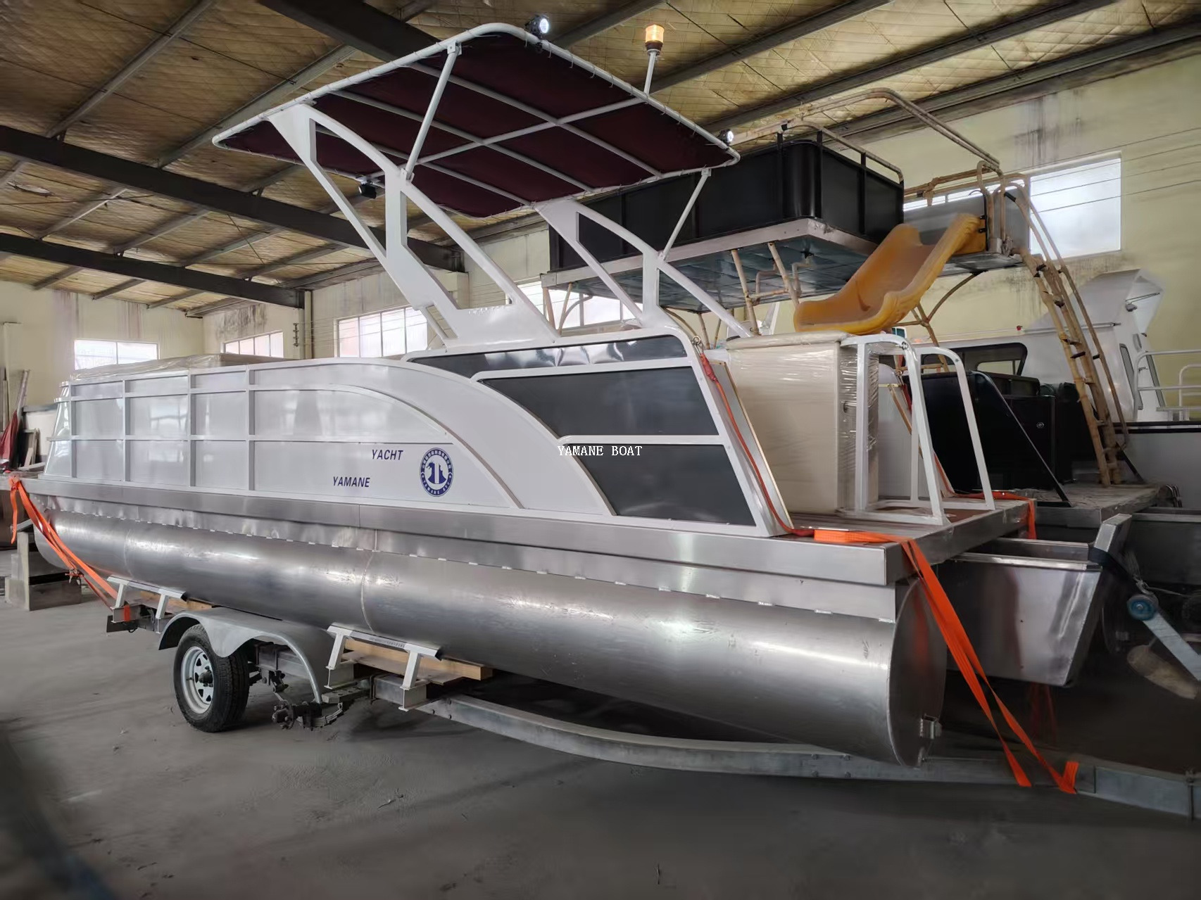 Barge flottante d'eau de bateau ponton en aluminium de 19 pieds
