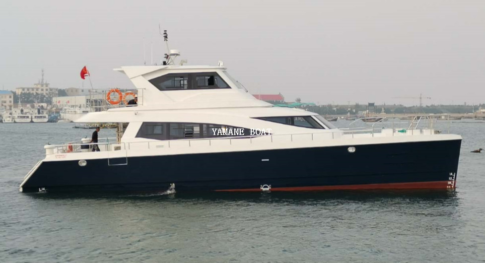 Catamaran de luxe en fibre de verre de 65 pieds pour le transport en ferry et la fête 