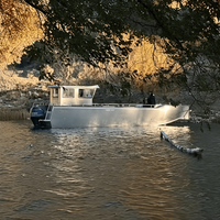 Péniche de débarquement en aluminium de 10 m avec nez poussoir en caoutchouc lourd