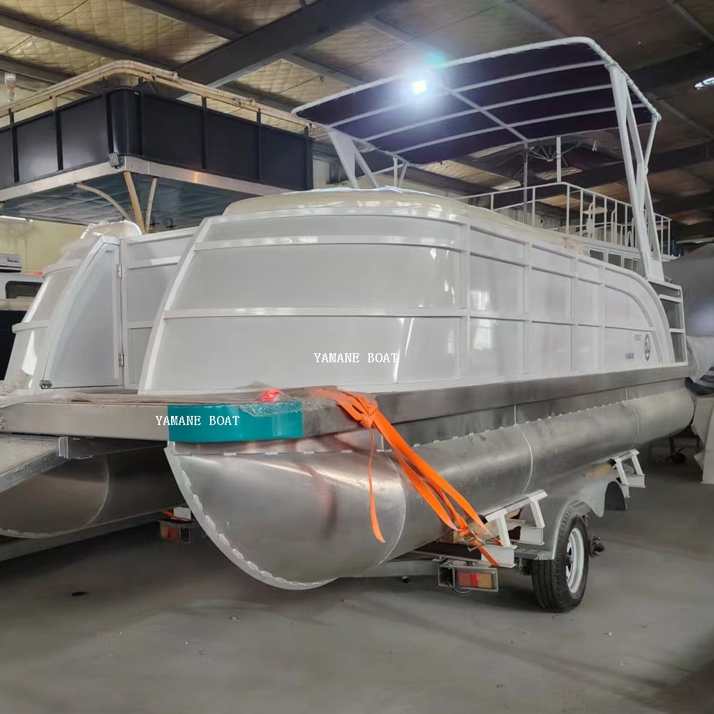 Barge flottante d'eau de bateau ponton en aluminium de 19 pieds