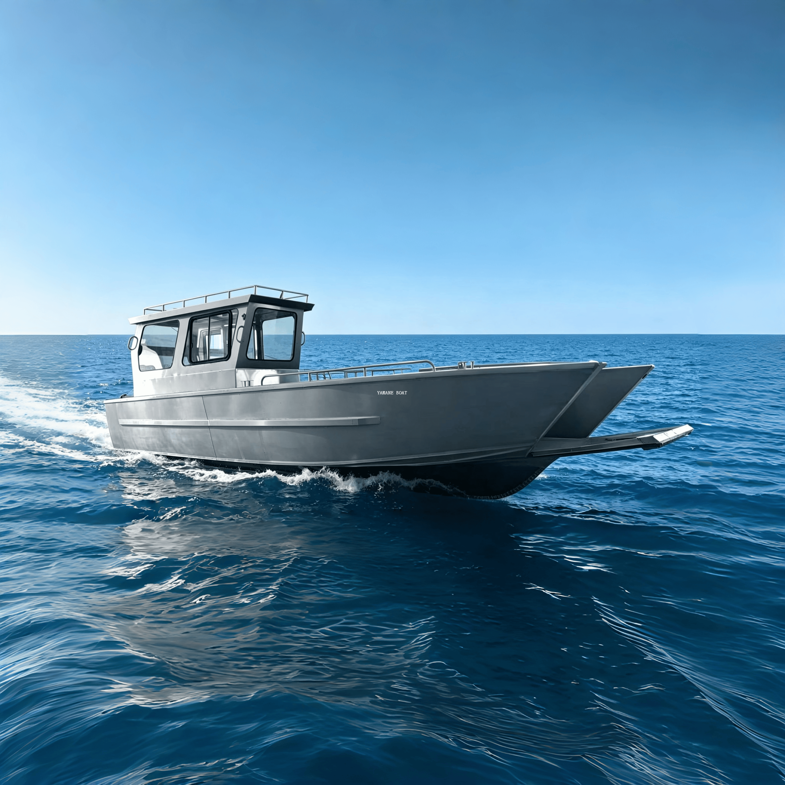 Bateau de débarquement en aluminium de 30 pieds avec cabine capitaine fermée 