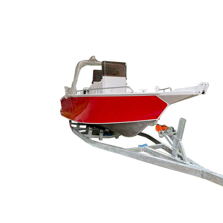 Bateau en aluminium pour eaux peu profondes à peinture durable