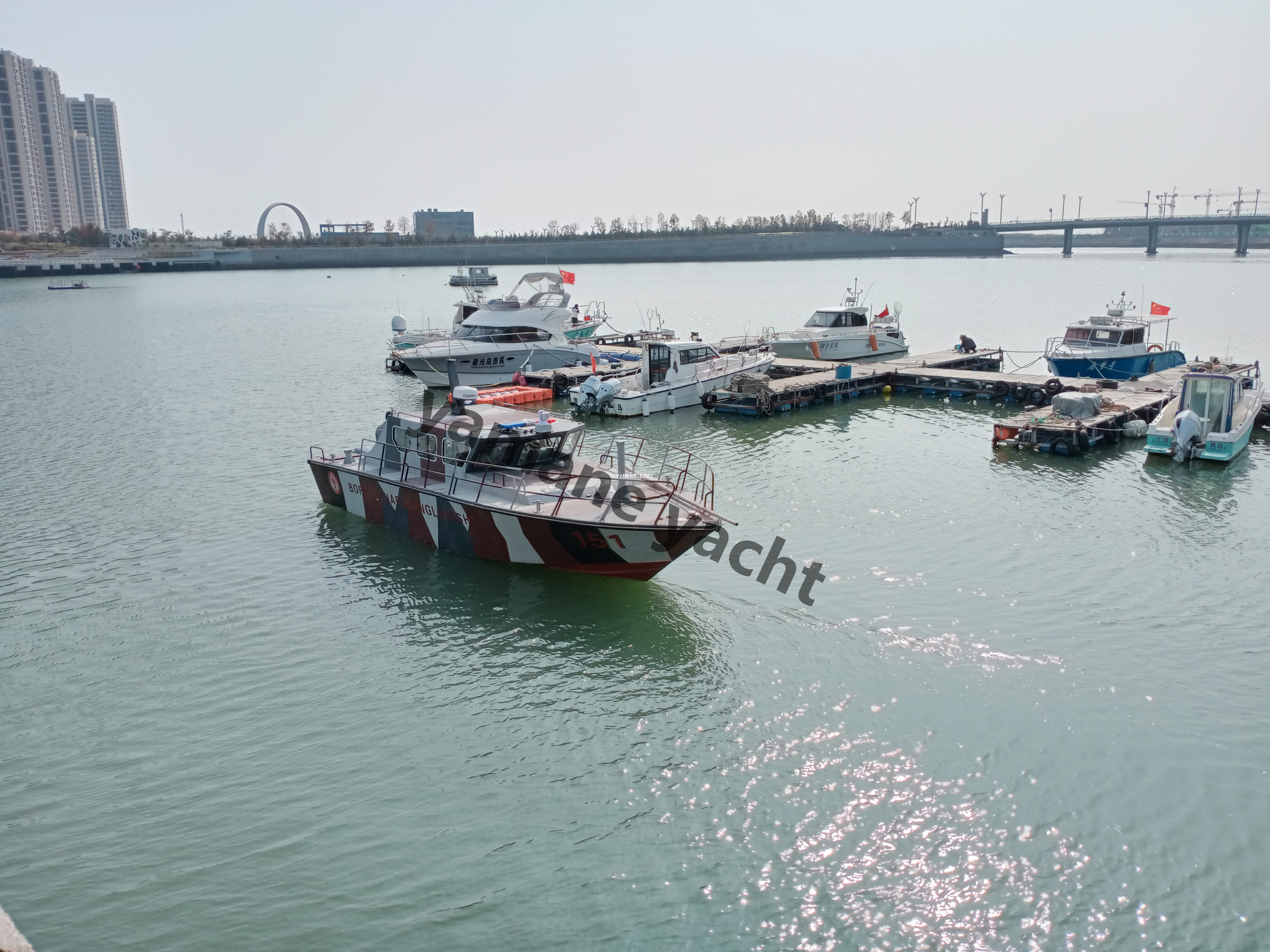 Bateau de cabine de patrouille pilote en aluminium de 11,3 m et 36 pieds 