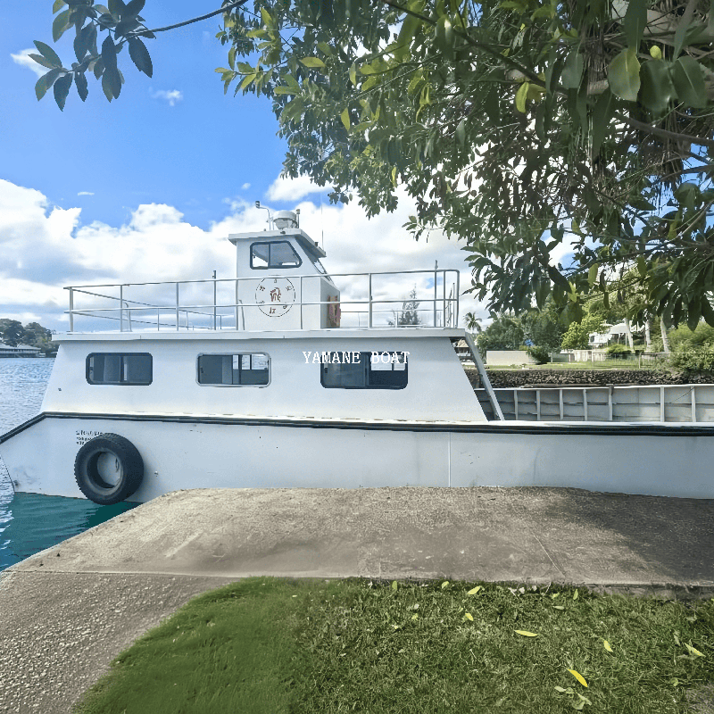 Péniche de débarquement en aluminium de 15 m avec deux hors-bord diesel pour usage professionnel