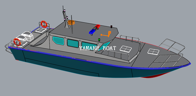 Bateau de sauvetage à vitesse rapide de pilote de patrouille en aluminium de 37 pieds 