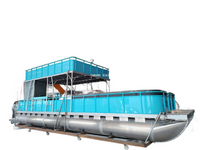 Bateau ponton commercial en aluminium à double pont de 11 m avec plate-forme de bain