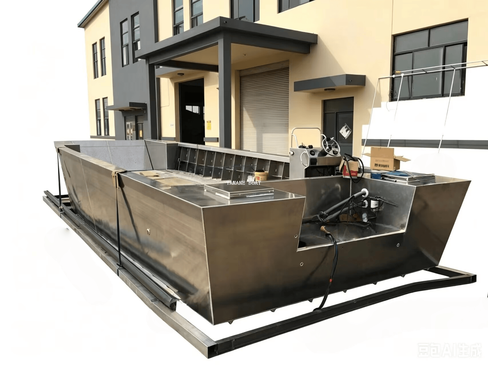 Barge de débarquement en aluminium de 11 m avec grande proue ouverte